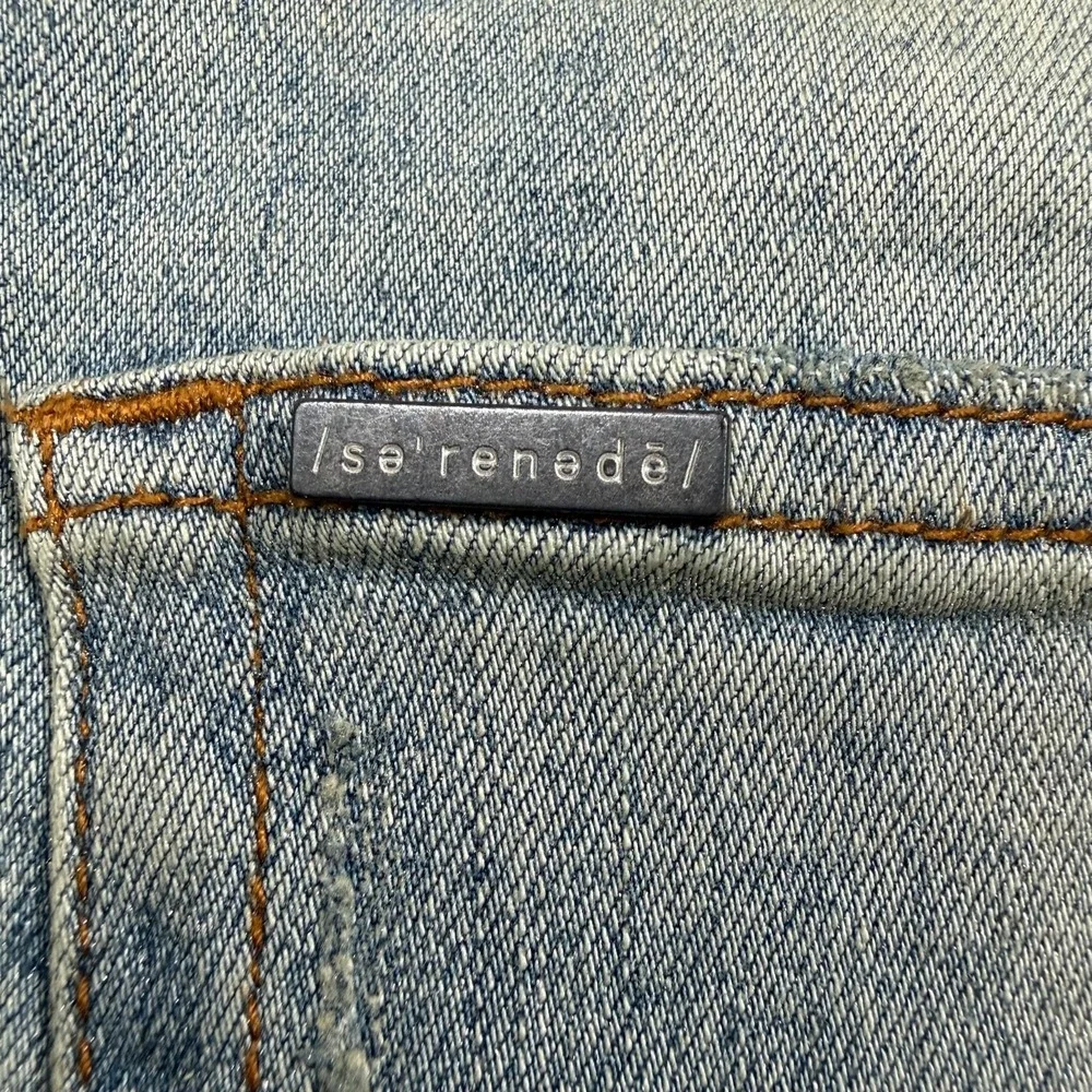 SERENEDE Jeans Men's 44x34 Light Wash Stretch Skinny Denim